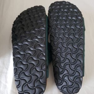 Birkenstock Arizona Velvet Forest Green Sandles